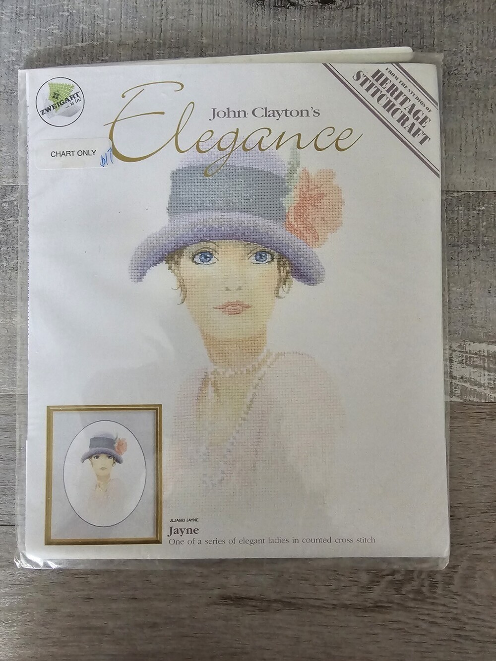 Heritage Craft John Clayton's Elegance Lady Jayne Cross Stitch Zweigart 241d